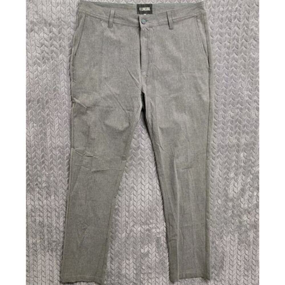Linksoul 5-Pocket Golf Pants Men 33x32 Gray Performance‎ Stretch Lightweight